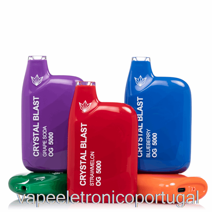 Vape Eletronico Crystal Blast Og5000 Descartável Maçã Azeda
